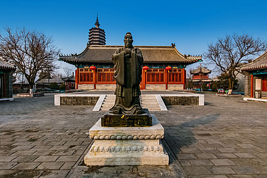 北京市通州区孔子雕像建筑