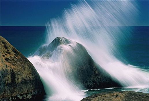 石头,波浪,大西洋,北开普,南非