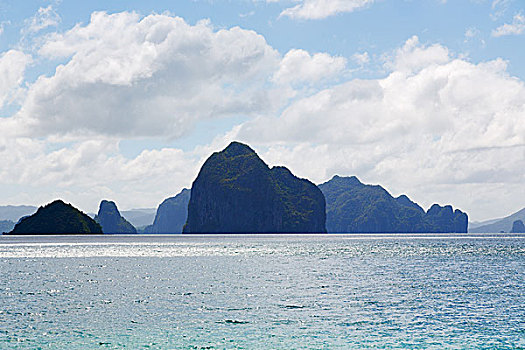 菲律宾,岛屿,太平洋,海洋,云,风景,船