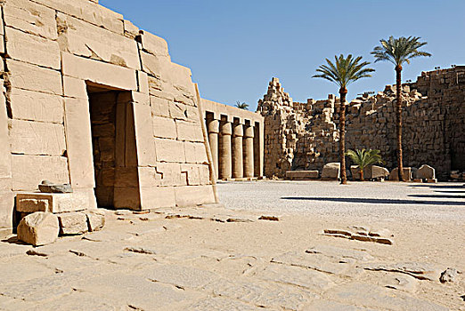庙宇,卡尔纳克神庙,路克索神庙,尼罗河流域,埃及,非洲
