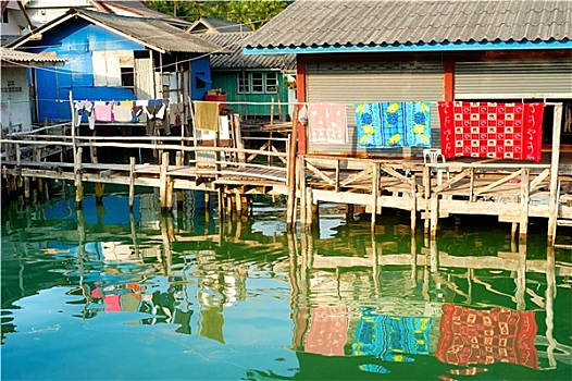 泰国,漂浮,乡村