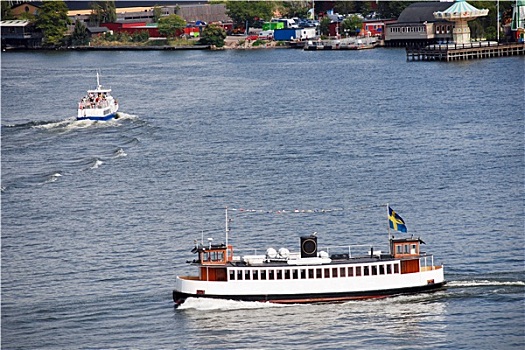 船,水中,湾,斯德哥尔摩