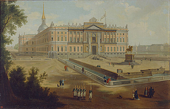 风景,宫殿,彼得斯堡,19世纪,艺术家