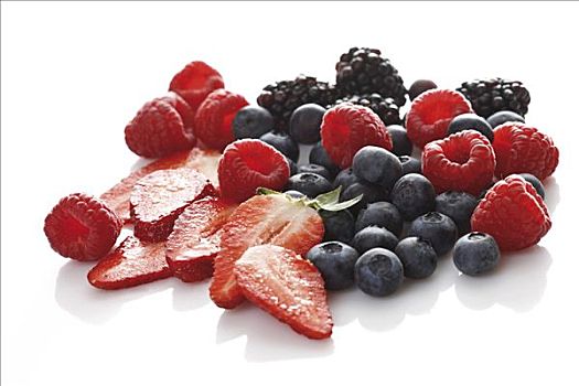 浆果,树莓,蓝莓,黑莓,草莓