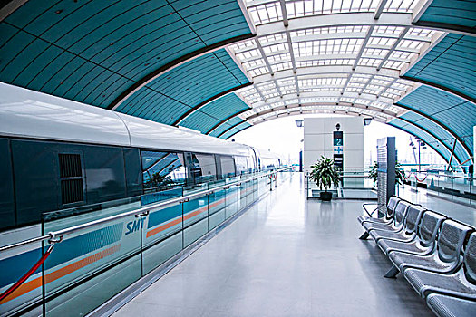 上海,列车,站台,中国,亚洲