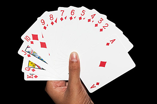 纸牌,比赛,一手牌,方片牌,满