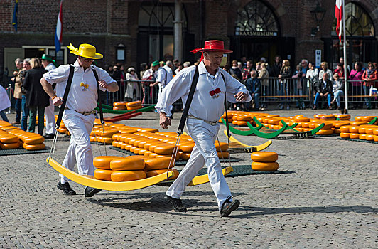 奶酪,阿克马镇,市场,北荷兰,荷兰