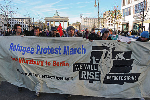 示威,勃兰登堡门,柏林,德国,欧洲