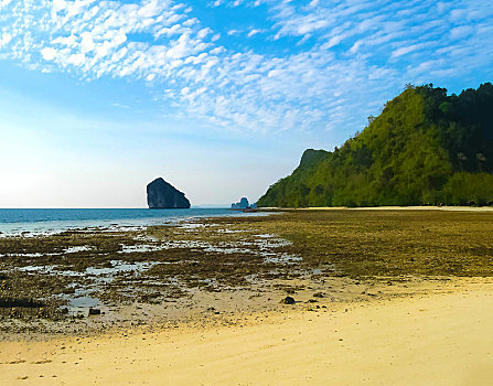 热带,风景,海滩,甲米,泰国
