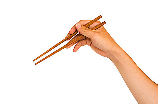 握着,筷子