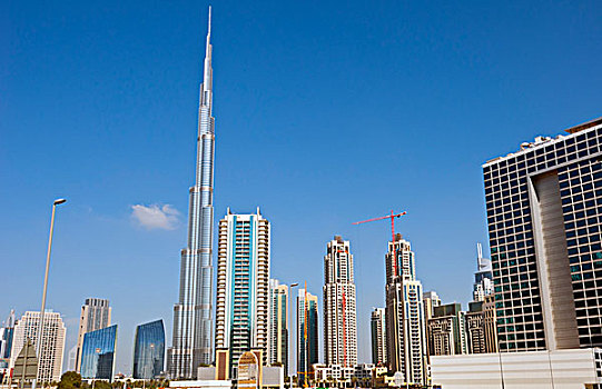 最高,建筑,哈利法,脚,故事,迪拜,阿联酋