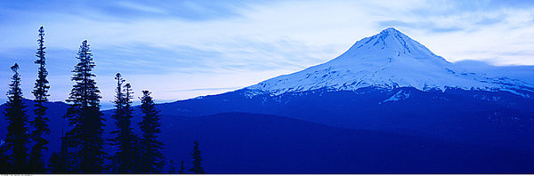 胡德山,黄昏,俄勒冈,美国