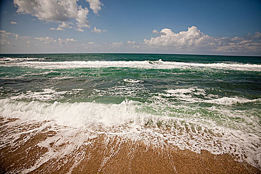 海滩,海岸线,古老,凯瑟利亚,以色列