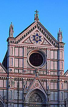 意大利佛罗伦萨老城中的圣十字教堂