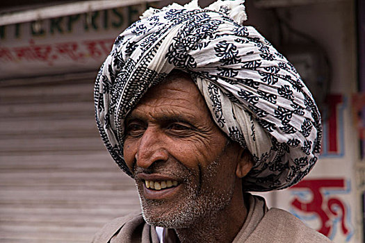 亚洲,印度,拉贾斯坦邦,乌代浦尔,人力车,驾驶员,缠头巾,使用,只有