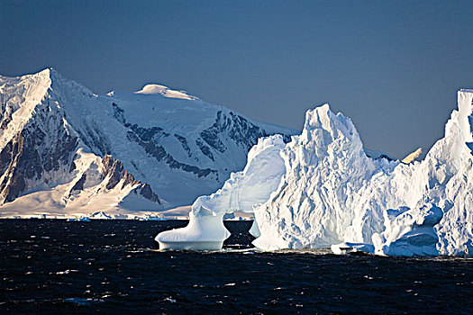 冰山,日出,南极半岛,南极