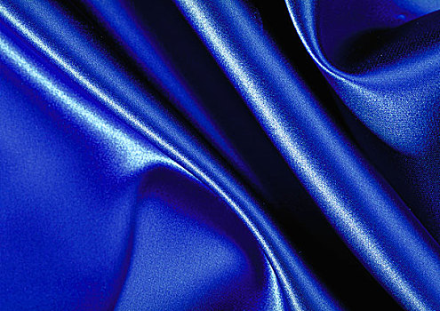 折,蓝色,绸缎,特写,全画幅