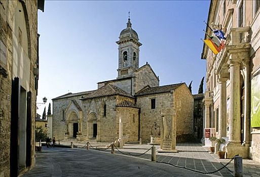 教区教堂,邸宅,圣奎里克,锡耶纳省,意大利,欧洲