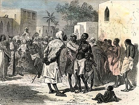 奴隶,市场,桑给巴尔岛,非洲