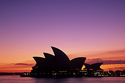 澳大利亚,新南威尔士,悉尼,悉尼歌剧院,建造,悉尼港,日落