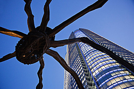 日本,东京,森大厦,蜘蛛,雕塑