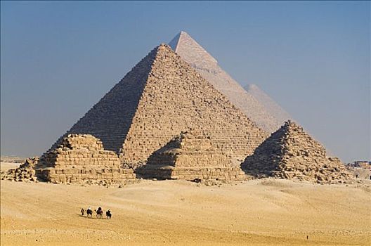 驼队,金字塔,吉萨金字塔,埃及