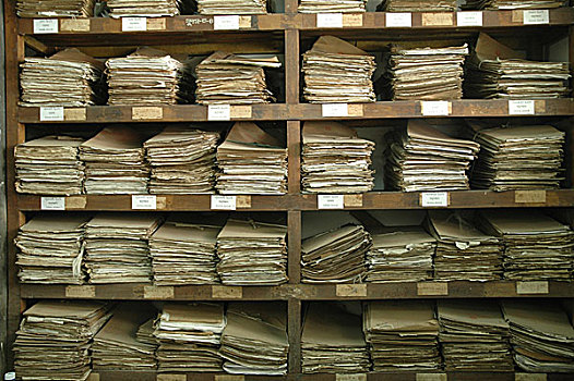 架子,文件夹,政府,办公室,达卡,孟加拉,十月,2007年