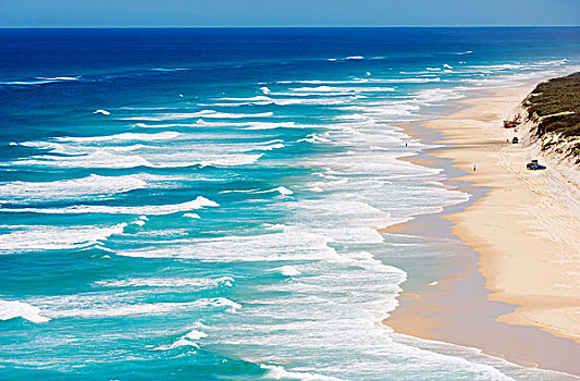 70多岁,五个,英里,海滩,沙,国家公园,弗雷泽岛,世界遗产,昆士兰,澳大利亚
