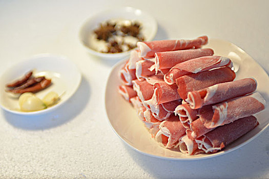内蒙羊肉涮羊肉涮锅火锅羊肉片