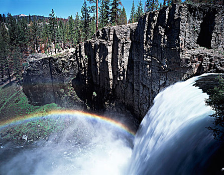 加利福尼亚,内华达山脉,国家纪念建筑,彩虹瀑布,河,大幅,尺寸