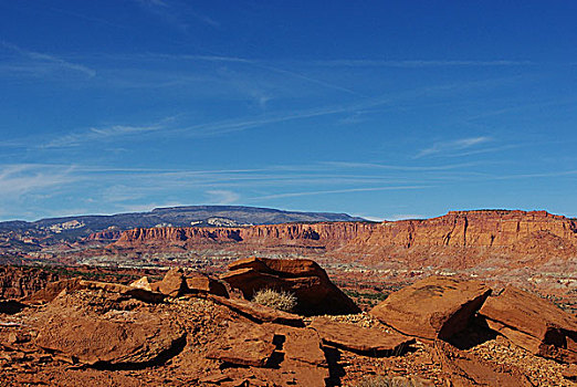 橙色,石头,犹他,风景