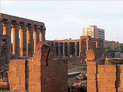 柱子,庙宇,卢克索神庙,路克索神庙,埃及