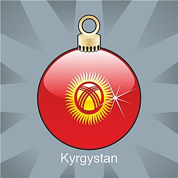 吉尔吉斯斯坦,旗帜,圣诞节,形状