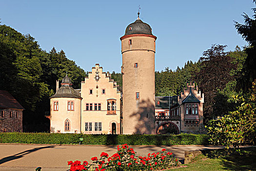 城堡,梅斯珀尔布伦,施佩萨特,弗兰克尼亚,巴伐利亚,德国,欧洲