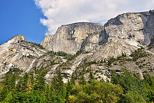 半圆顶,岩石,西部,优胜美地国家公园,加利福尼亚,美国,北美