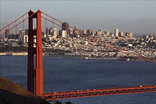 金门大桥,北方,塔,旧金山,日落,加利福尼亚,美国