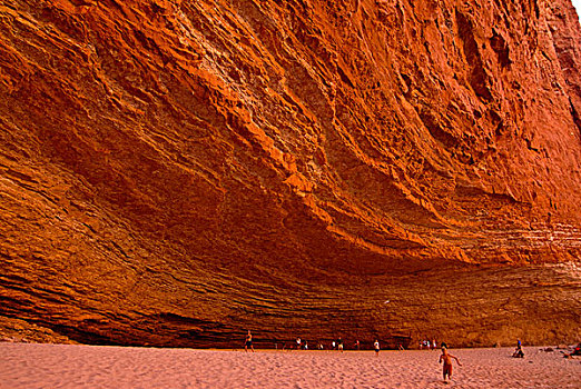 游客,红墙,洞穴,大峡谷,亚利桑那,美国,北美
