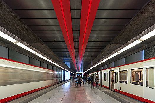 地铁站,纽伦堡,中间,弗兰克尼亚,巴伐利亚,德国,欧洲