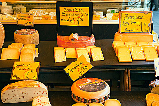 品种,奶酪,展示,出售,慕尼黑,拜恩州,德国