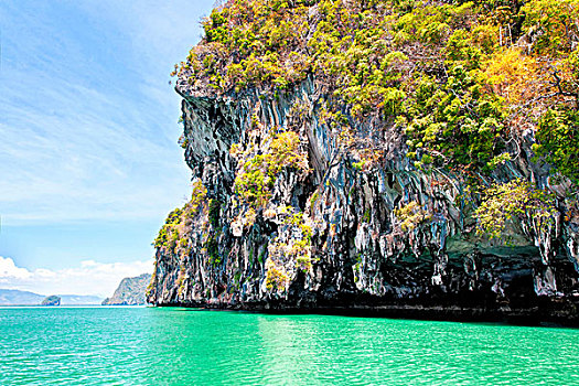 岩石,小岛,攀牙,国家公园,泰国,亚洲