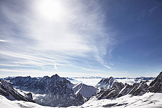 风景,积雪,山,奥地利