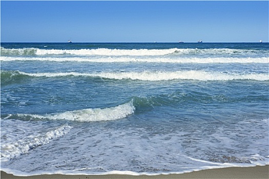 蓝色,地中海,海滩,西班牙