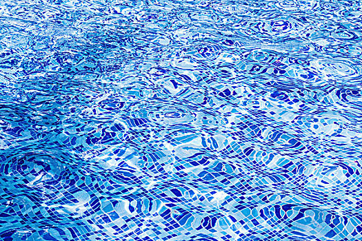 鲜明,深,蓝色,游泳池,水,背景,纹理,波纹