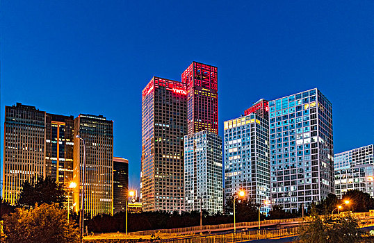 北京cbd,soho夜景