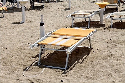 折叠躺椅,海滩