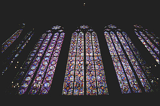 彩色玻璃,小教堂,巴黎,13世纪,欧盟