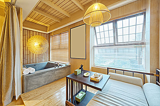 室内,现代,卧室,浴缸