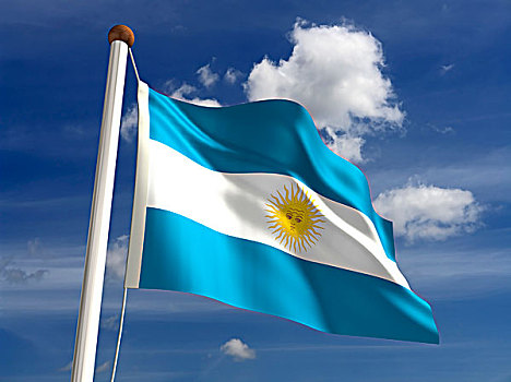 阿根廷,旗帜,裁剪,小路