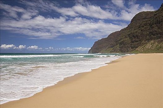 夏威夷,考艾岛,波里哈雷沙滩,海滩,公园,纳帕利海岸