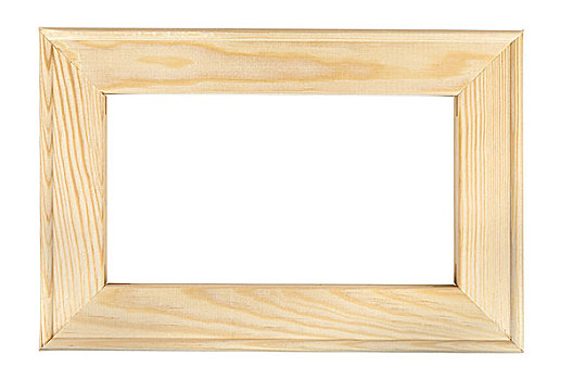 木质,画框,白色背景